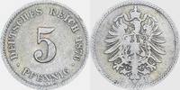 KAISERREICH 5 Pfennig J 3 - Kursmünze aus dem Kaiserreich -