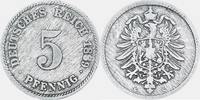 KAISERREICH 5 Pfennig J 3 - Kursmünze aus dem Kaiserreich -