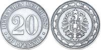 KAISERREICH 20 Pfennig J 6 - Kursmünze aus dem Kaiserreich -