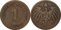 DEUTSCHLAND 1 Pfennig J 10 - Kursmünze aus dem Kaiserreich -