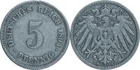 DEUTSCHLAND 5 Pfennig J 12 - Kursmünze aus dem Kaiserreich -