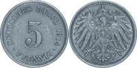 DEUTSCHLAND 5 Pfennig J 12 - Kursmünze aus dem Kaiserreich -