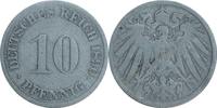 DEUTSCHLAND 10 Pfennig J 13 - Kursmünze aus dem Kaiserreich -