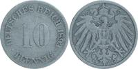 DEUTSCHLAND 10 Pfennig J 13 - Kursmünze aus dem Kaiserreich -