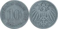 DEUTSCHLAND 10 Pfennig J 13 - Kursmünze aus dem Kaiserreich -