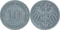 DEUTSCHLAND 10 Pfennig J 13 - Kursmünze aus dem Kaiserreich -