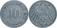 DEUTSCHLAND 10 Pfennig J 13 - Kursmünze aus dem Kaiserreich -