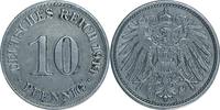DEUTSCHLAND 10 Pfennig J 13 - Kursmünze aus dem Kaiserreich -