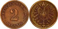 KAISERREICH 2 Pfennig J 2 - Kursmünze aus dem Kaiserreich -