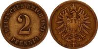 KAISERREICH 2 Pfennig J 2 - Kursmünze aus dem Kaiserreich -