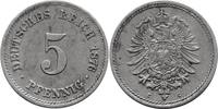 KAISERREICH 5 Pfennig J 3 - Kursmünze aus dem Kaiserreich -