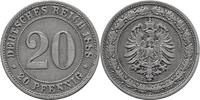 KAISERREICH 20 Pfennig J 6 - Kursmünze aus dem Kaiserreich -