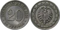 DEUTSCHLAND 20 Pfennig J 6 Kursmünze -
