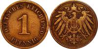 DEUTSCHLAND 1 Pfennig J 10 - Kursmünze aus dem Kaiserreich -