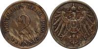 DEUTSCHLAND 2 Pfennig J 11 - Kursmünze aus dem Kaiserreich -