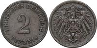 DEUTSCHLAND 2 Pfennig J 11 - Kursmünze aus dem Kaiserreich -
