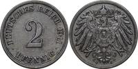 DEUTSCHLAND 2 Pfennig J 11 - Kursmünze aus dem Kaiserreich -