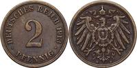 DEUTSCHLAND 2 Pfennig J 11 - Kursmünze aus dem Kaiserreich -