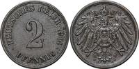 DEUTSCHLAND 2 Pfennig J 11 - Kursmünze aus dem Kaiserreich -