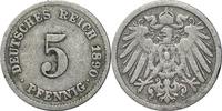 DEUTSCHLAND 5 Pfennig J 12 - Kursmünze aus dem Kaiserreich -
