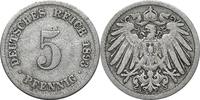 DEUTSCHLAND 5 Pfennig J 12 - Kursmünze aus dem Kaiserreich -