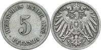 DEUTSCHLAND 5 Pfennig J 12 - Kursmünze aus dem Kaiserreich -