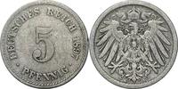 DEUTSCHLAND 5 Pfennig J 12 - Kursmünze aus dem Kaiserreich -