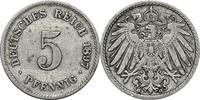 DEUTSCHLAND 5 Pfennig J 12 - Kursmünze aus dem Kaiserreich -