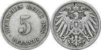 DEUTSCHLAND 5 Pfennig J 12 - Kursmünze aus dem Kaiserreich -