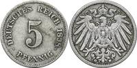 DEUTSCHLAND 5 Pfennig J 12 - Kursmünze aus dem Kaiserreich -
