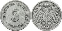 DEUTSCHLAND 5 Pfennig J 12 - Kursmünze aus dem Kaiserreich -