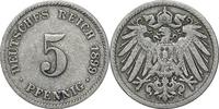 DEUTSCHLAND 5 Pfennig J 12 - Kursmünze aus dem Kaiserreich -