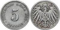 DEUTSCHLAND 5 Pfennig J 12 - Kursmünze aus dem Kaiserreich -
