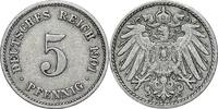 DEUTSCHLAND 5 Pfennig J 12 - Kursmünze aus dem Kaiserreich -