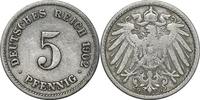 DEUTSCHLAND 5 Pfennig J 12 - Kursmünze aus dem Kaiserreich -