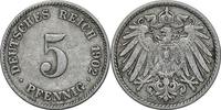 DEUTSCHLAND 5 Pfennig J 12 - Kursmünze aus dem Kaiserreich -