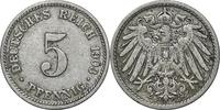 DEUTSCHLAND 5 Pfennig J 12 - Kursmünze aus dem Kaiserreich -