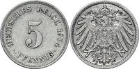 DEUTSCHLAND 5 Pfennig J 12 - Kursmünze aus dem Kaiserreich -