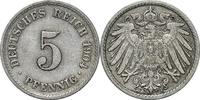 DEUTSCHLAND 5 Pfennig J 12 - Kursmünze aus dem Kaiserreich -