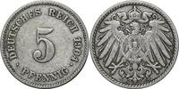 DEUTSCHLAND 5 Pfennig J 12 - Kursmünze aus dem Kaiserreich -