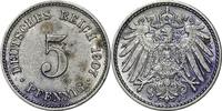 DEUTSCHLAND 5 Pfennig J 12 - Kursmünze aus dem Kaiserreich -
