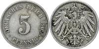 DEUTSCHLAND 5 Pfennig J 12 - Kursmünze aus dem Kaiserreich -