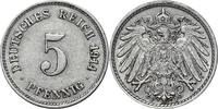 DEUTSCHLAND 5 Pfennig J 12 - Kursmünze aus dem Kaiserreich -