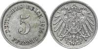 DEUTSCHLAND 5 Pfennig J 12 - Kursmünze aus dem Kaiserreich -