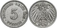 DEUTSCHLAND 5 Pfennig J 12 - Kursmünze aus dem Kaiserreich -