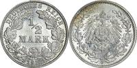 DEUTSCHLAND 1/2 Mark J 16 - Kursmünze aus dem Kaiserreich -