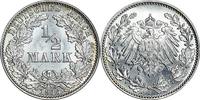 DEUTSCHLAND 1/2 Mark J 16 - Kursmünze aus dem Kaiserreich -