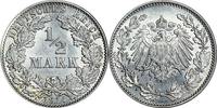 DEUTSCHLAND 1/2 Mark J 16 - Kursmünze aus dem Kaiserreich -