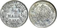 DEUTSCHLAND 1/2 Mark J 16 - Kursmünze aus dem Kaiserreich -