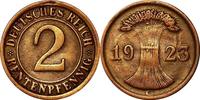 WEIMARER REPUBLIK 2 Rentenpfennig J 307 - diese Münzen wurden nur 1923 und 1924 geprägt -